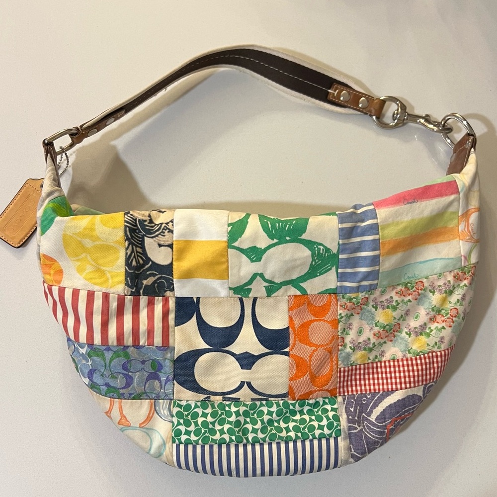 Coach Y2K Hampton Patchwork Multicolor Hobo Bag - Picture 2 of 16